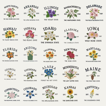 Wyoming Indian Paintbrush State Embroidered Sweatshirt State Flower Crewneck Western Nature Gift