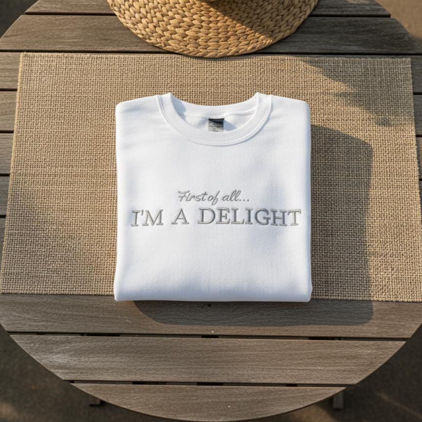 Embroidered Sweatshirt, Funny Sarcastic Crewneck, Teacher Gift