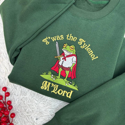 Embroidered Frog Meme Shirt, Funny Medieval Wizard Graphic Tee