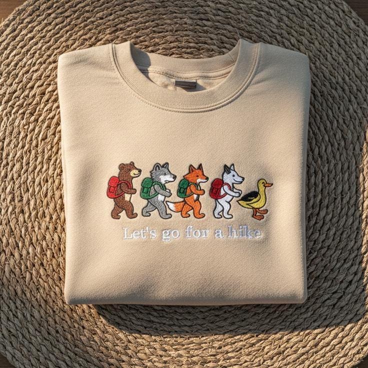 Respect Local Wildlife Embroidered Sweatshirt | Protect National Parks | Hiking & Outdoors Environmental Shirt