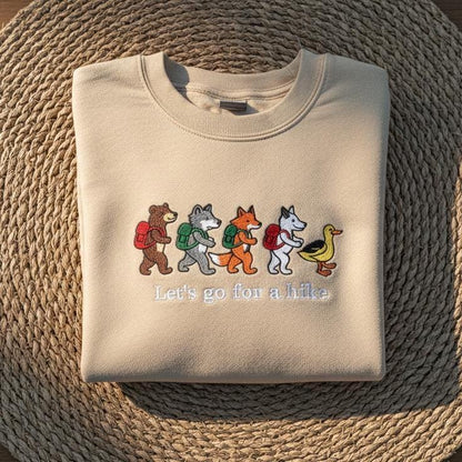 Respect Local Wildlife Embroidered Sweatshirt | Protect National Parks | Hiking & Outdoors Environmental Shirt