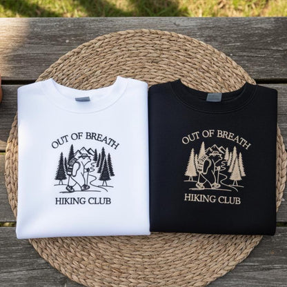 Embroidered Hiking Sweatshirt | Funny Raccoon, Nature Lover Gift