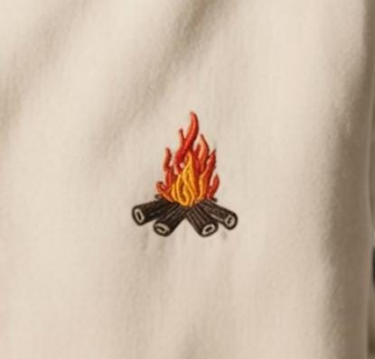 Embroidered Campfire Sweatshirt, Minimalist Bonfire Crewneck, Camping Lover Gift, Outdoor Adventure Shirt, Summer Camp Souvenir