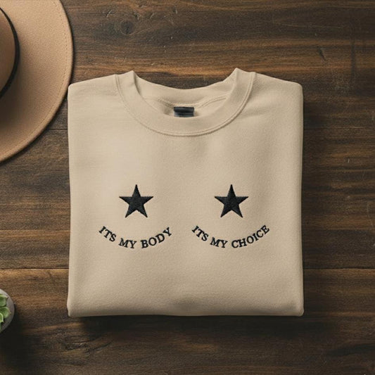 Embroidered Sweatshirt | Feminist Pro Choice Crewneck