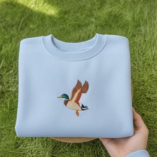 Embroidered Duck Shirt, Animal Lover Gift