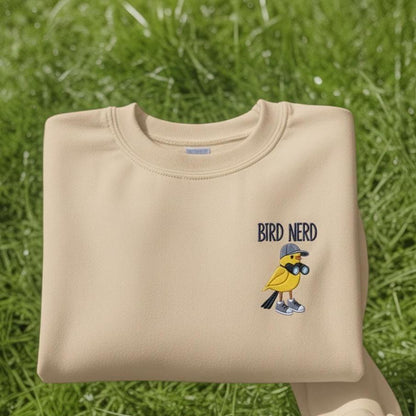 Embroidered Bird Nerd Shirt, Funny Bird Watcher Gift