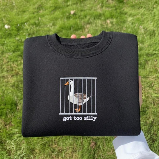 Embroidered Silly Goose Shirt, Funny Goose Gift
