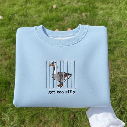 Embroidered Silly Goose Shirt, Funny Goose Gift