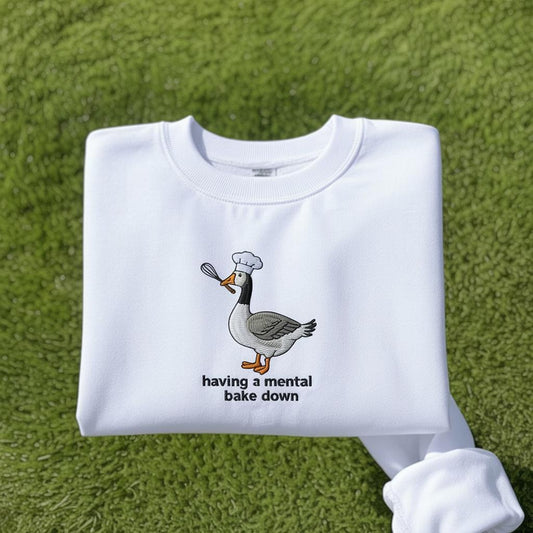 Embroidered Silly Goose Baker Shirt, Funny Goose Gift