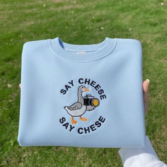 Embroidered Goose Photographer Shirt, Funny Camera Gift