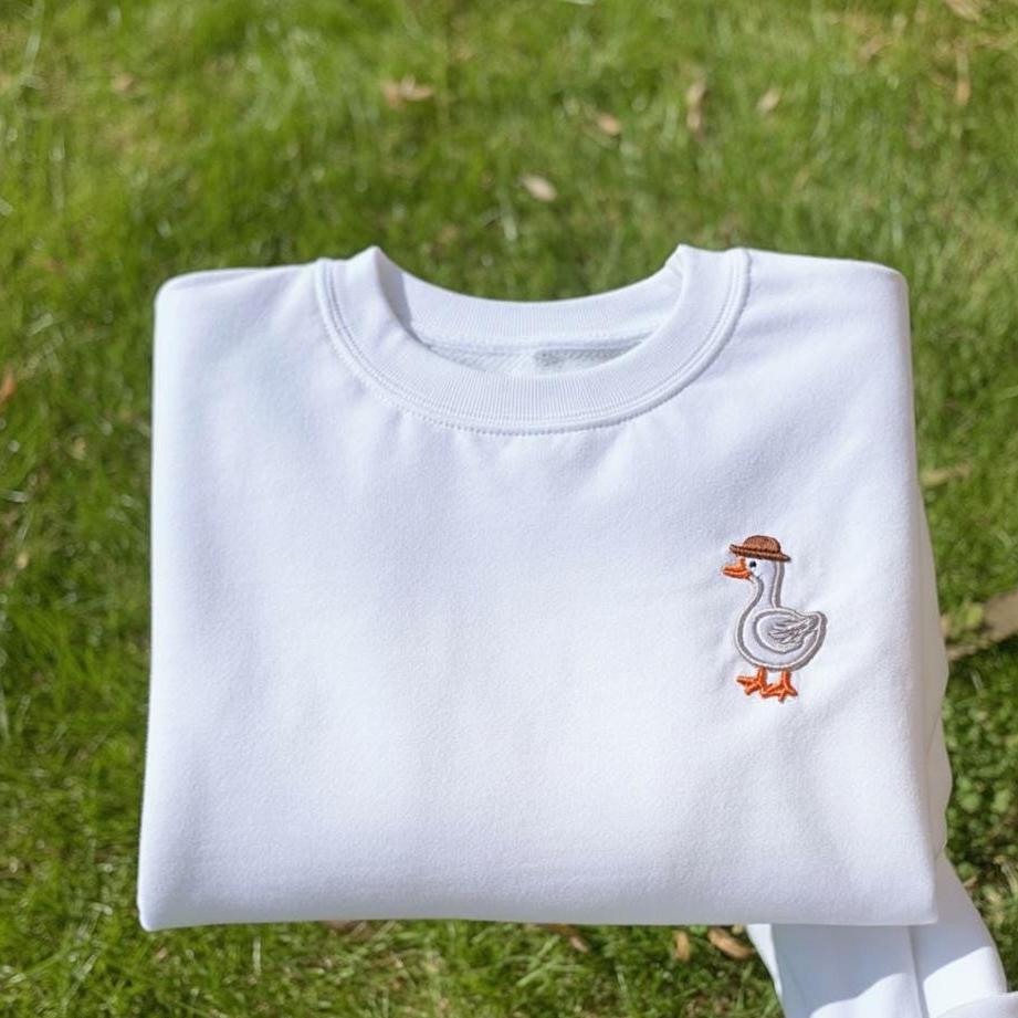 Embroidered Goose Cowboy Shirt, Funny Western Gift