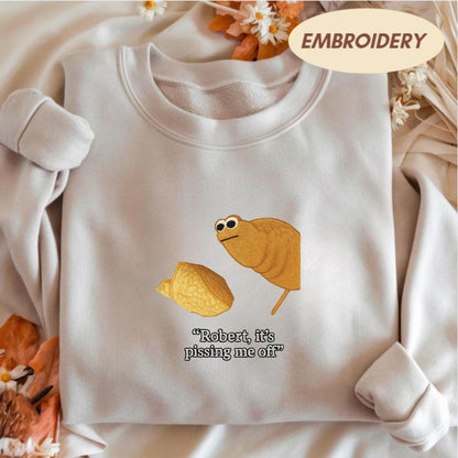 Marcus The Worm Embroidered Shirt, Robert It's Pissing Me Off Shirt, Jimbo James Shirt, Marcus The Worm Meme Shirt, Brain Rot Shirt