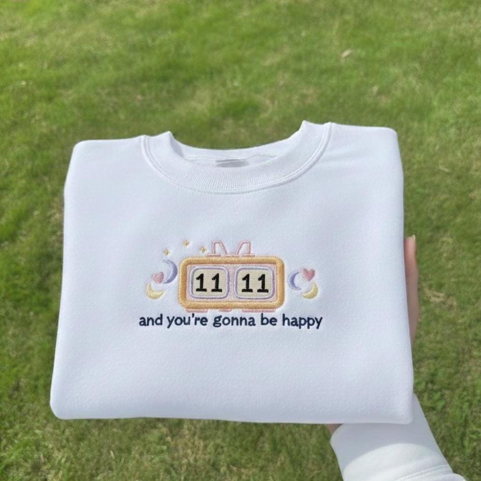 Shirt 1111 Dream Time Embroidered Shirt, Angel Number Sweatshirt, Manifestation Quote Embroidery Gift
