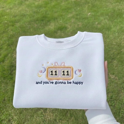 Shirt 1111 Dream Time Embroidered Shirt, Angel Number Sweatshirt, Manifestation Quote Embroidery Gift