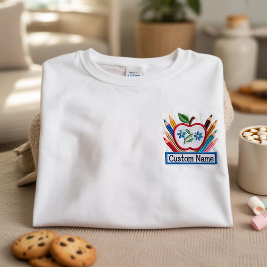 Custom Embroidered Teacher Sweatshirt, Teacher Embroidered Sweatshirt, Silly Goose Shirt Teacher Shirt Back to School Shirt