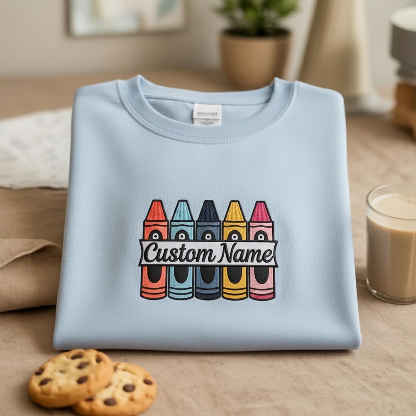 Custom Teacher Name Embroidered Sweatshirt, Teacher Embroidered Sweatshirt, Silly Goose Shirt Teacher Shirt Back to School Shirt