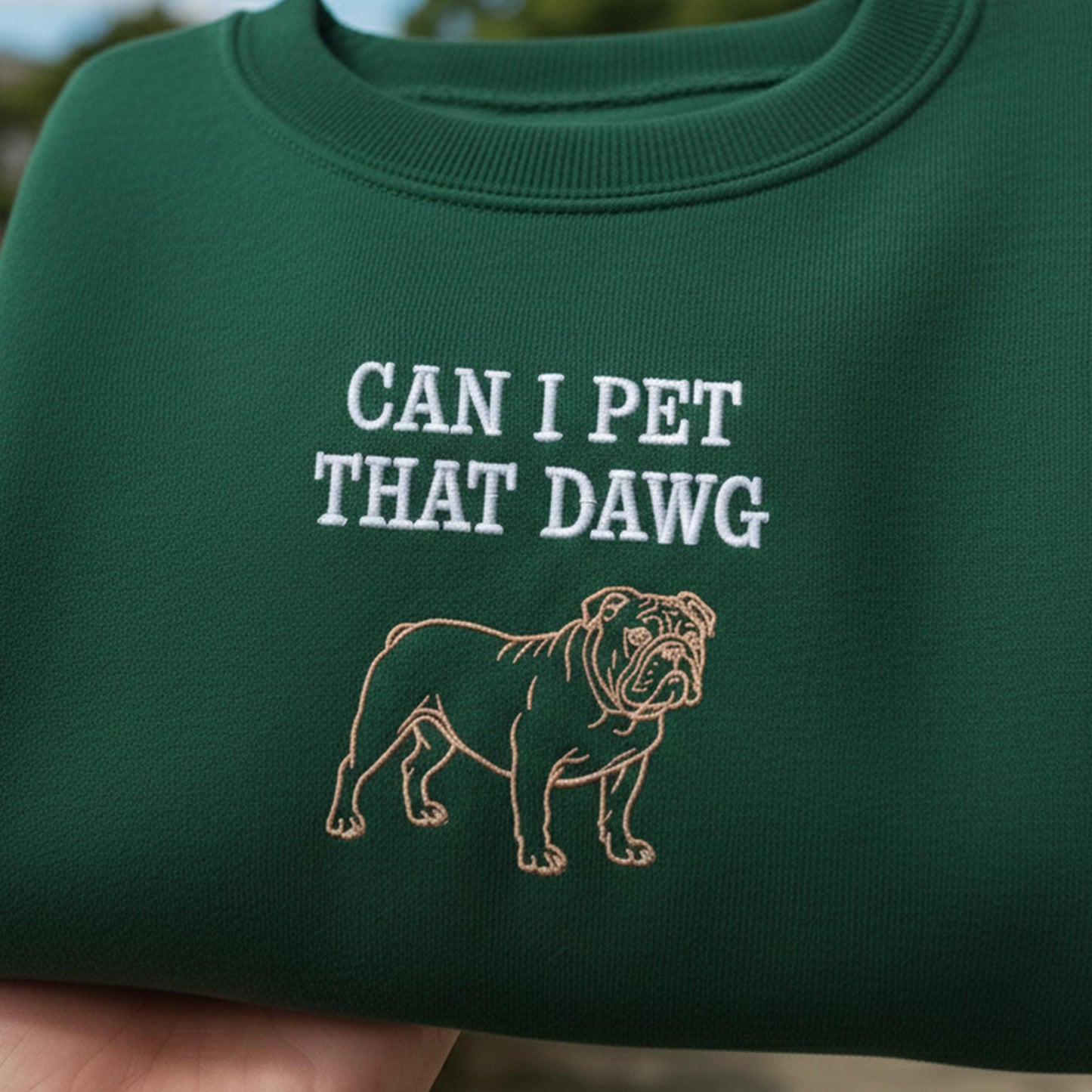 Embroidered Bulldog Sweatshirt, UGA Game Day Shirt, Dog Lover Gift