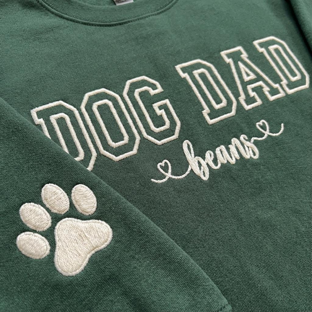 Custom Dog Mom Sweatshirt, Personalized Pet Name Crewneck, Mother’s Day Gift, Embroidered Cat Mama Shirt, New Puppy Announcement