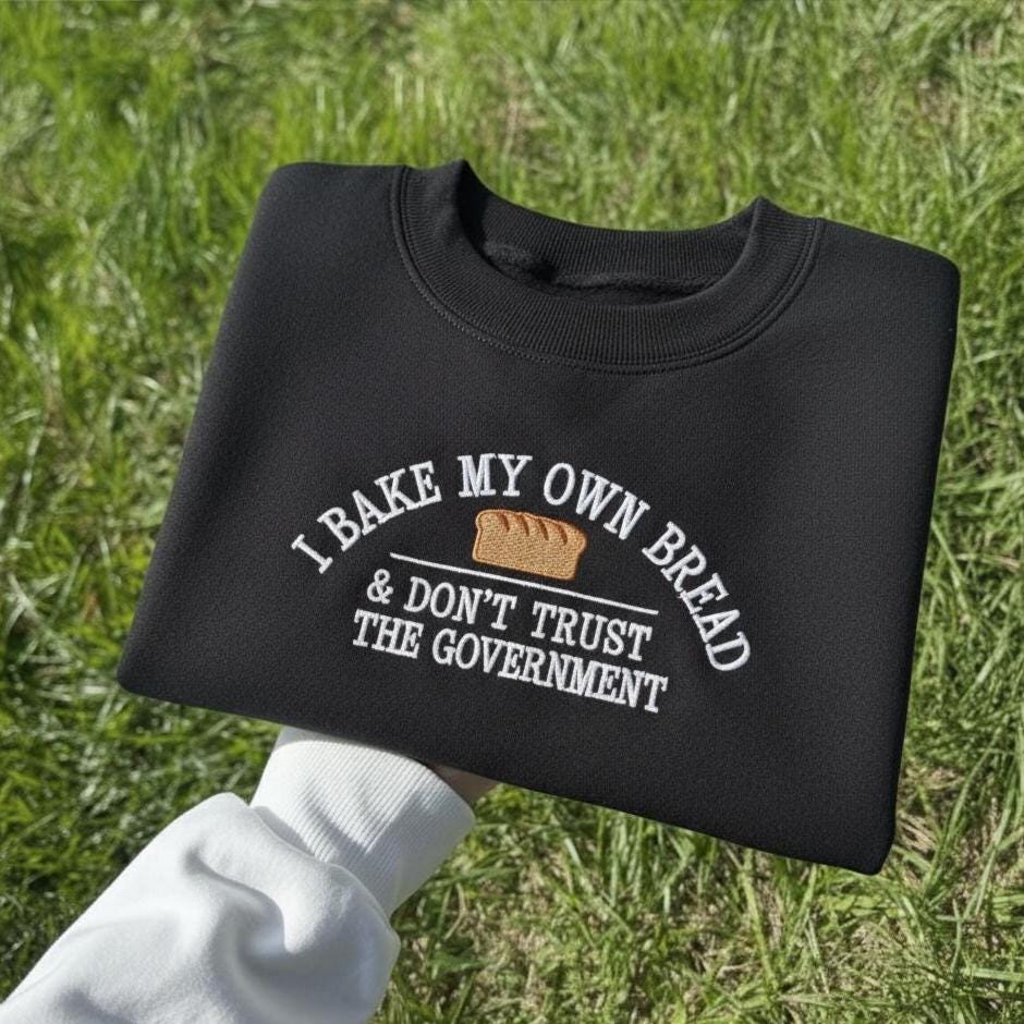 Raccoon Embroidered Sweatshirt, Funny Sourdough Baking Crewneck