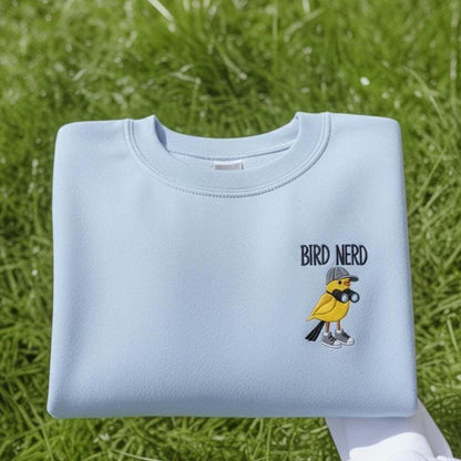 Embroidered Bird Nerd Shirt, Funny Bird Watcher Gift