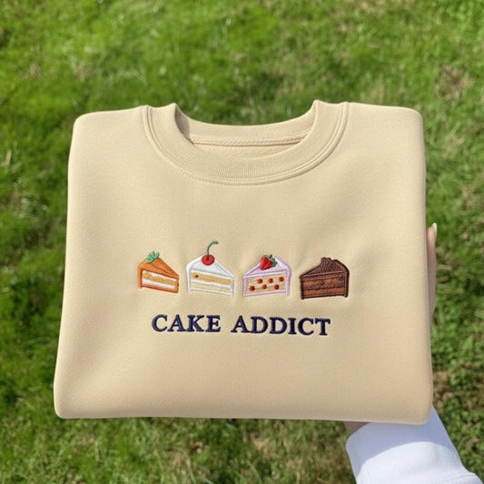 Embroidered Cake Sweatshirt, Baking Mama Crewneck