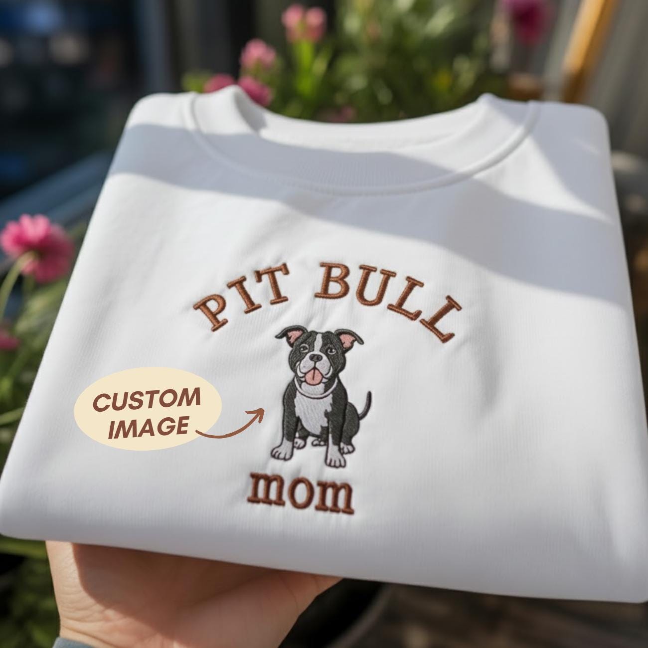 Custom Pet Embroidered Sweatshirt, Custom Pet Embroidered Sweatshirt, Embroidered Dog Hoodie, Personalized Dog Face Embroidered Sweatshirt