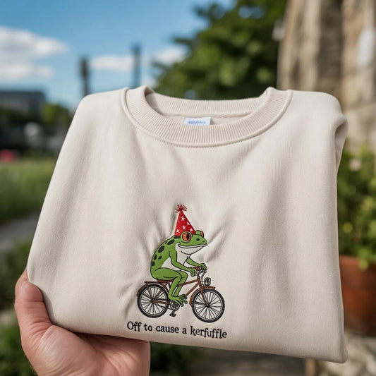 Embroidered Frog T-Shirt, Sarcastic Humor Shirt