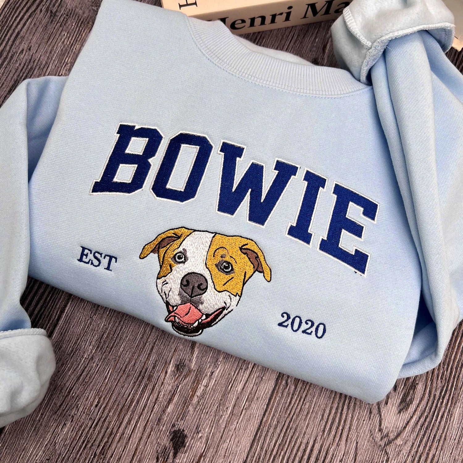 Custom Photo Cat Pet Portrait Embroidered Sweatshirt, Custom Pet Hoodie, Pet embroidered sweatshirt, Dog Embroidery