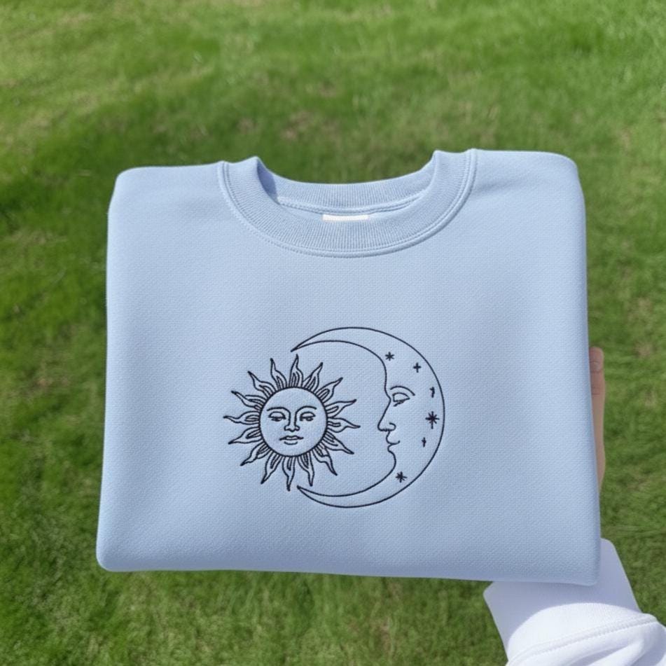 Custom State Flower Embroidered Crewneck Sweatshirt | USA Souvenir Gift