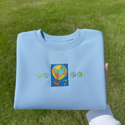 Sweatshirt Young Forever Embroidered Sweatshirt, Kpop Inspired Crewneck, Minimal Youth Embroidery Gift