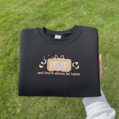 Shirt 1111 Dream Time Embroidered Shirt, Angel Number Sweatshirt, Manifestation Quote Embroidery Gift