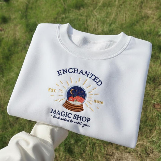 Embroidered Enchanted Magic Shop Sweatshirt, Mystic Stars Crewneck