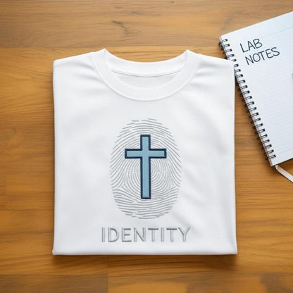 Sweatshirt Christian Identity Cross Embroidered Sweatshirt, Faith Fingerprint Design Crewneck, Inspirational Religious Gift