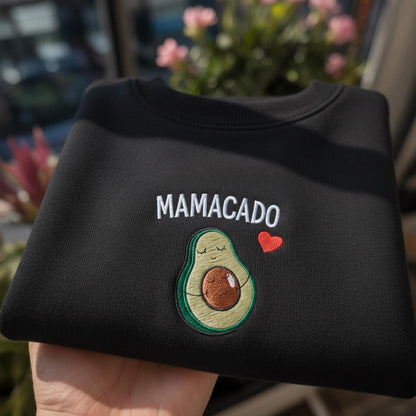 Mamacado Embroidered Sweatshirt, Funny Avocado Pregnancy Crewneck, New Mom Gift, Baby Shower Gift, Cute Pregnancy Reveal Shirt