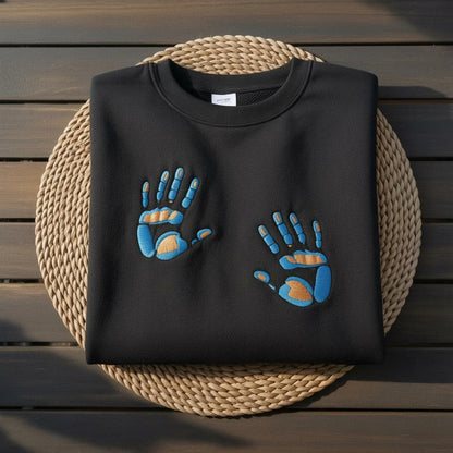 Embroidered Handprint Sweatshirt, Custom Family Keepsake Crewneck
