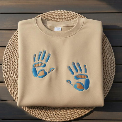 Embroidered Handprint Sweatshirt, Custom Family Keepsake Crewneck