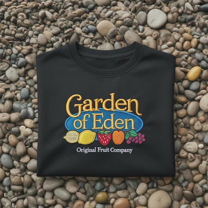 Sweatshirt Garden of Eden Embroidered Sweatshirt, Christian Vintage Fruit Design Crewneck, Faith Aesthetic Embroidery Gift