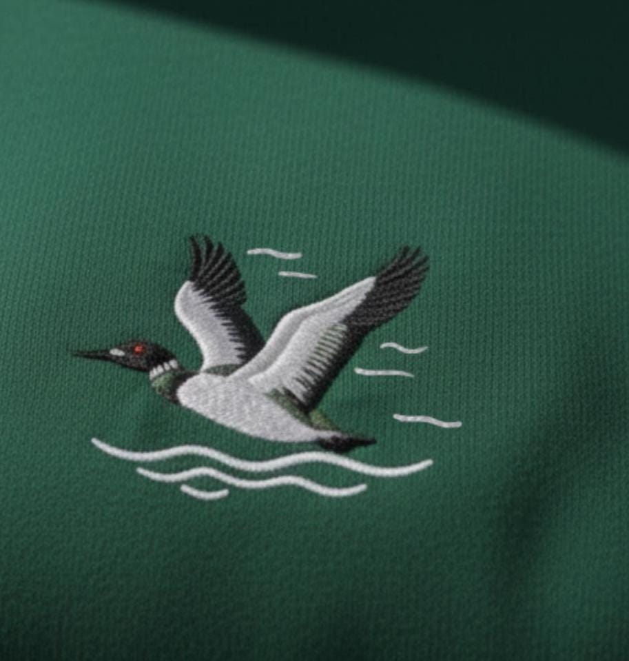 Loon Bird Embroidered Sweatshirt, Common Loon Nature Crewneck, Bird Watching Gift Idea, Wildlife Embroidery Sweater, Minimalist Animal