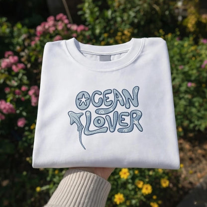 Embroidered Ocean Lover Shirt, Sea