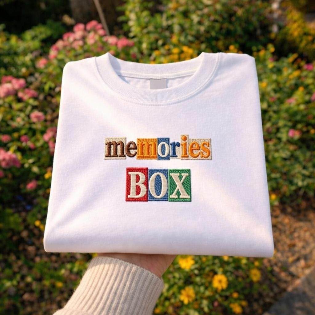 Personalized Embroidered Text Shirt, Custom Name Unisex Gift