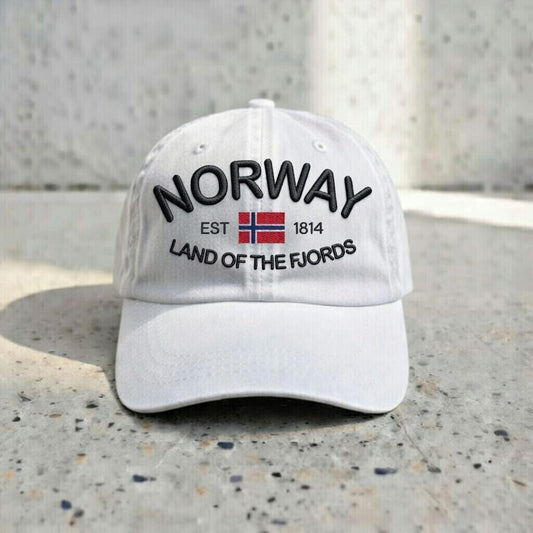 Embroidered Norway Flag Dad Hat | Nordic Travel Souvenir