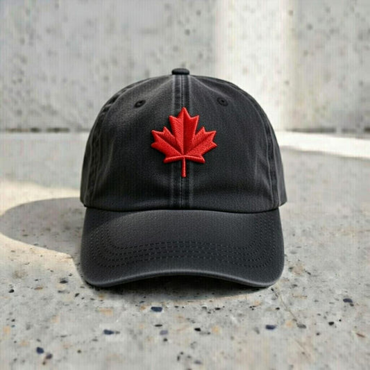 Embroidered Maple Leaf Patch Hat, Canada Souvenir