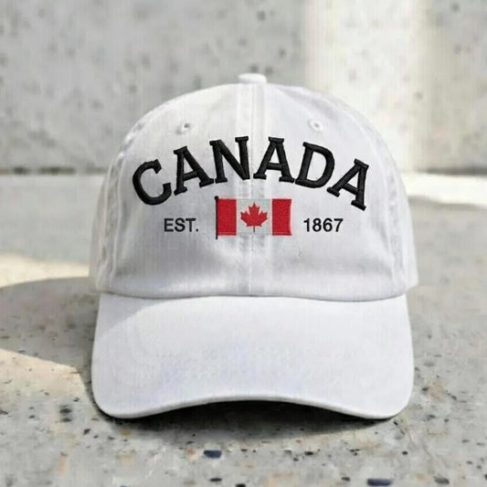 Embroidered Canada Flag Dad Hat | Vintage Baseball Cap