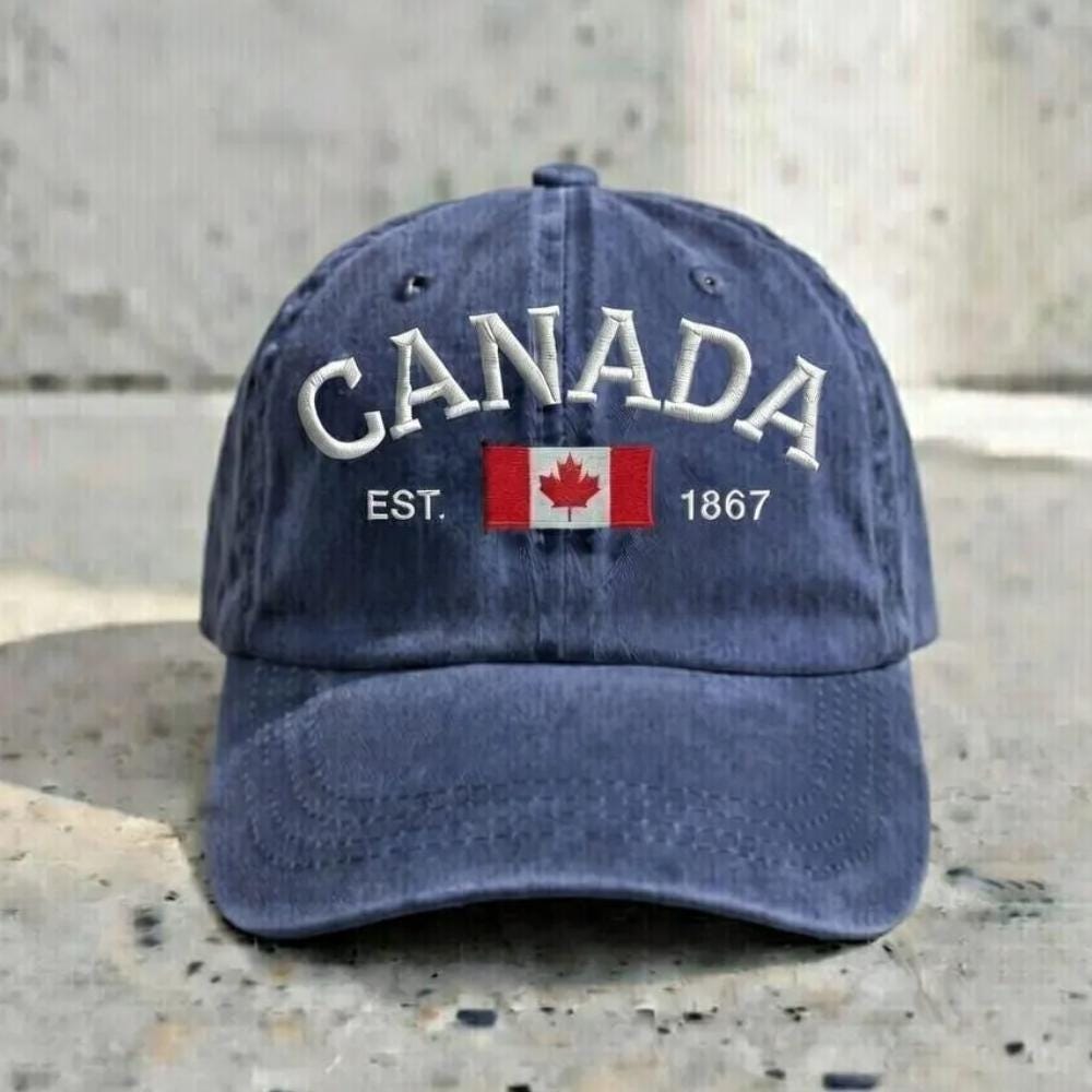 Embroidered Canada Flag Dad Hat | Vintage Baseball Cap