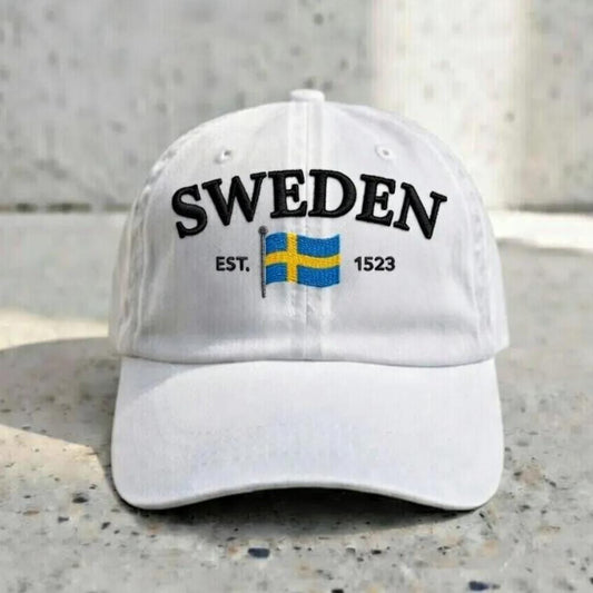 Embroidered Sweden Flag Dad Hat | Swedish Travel Cap