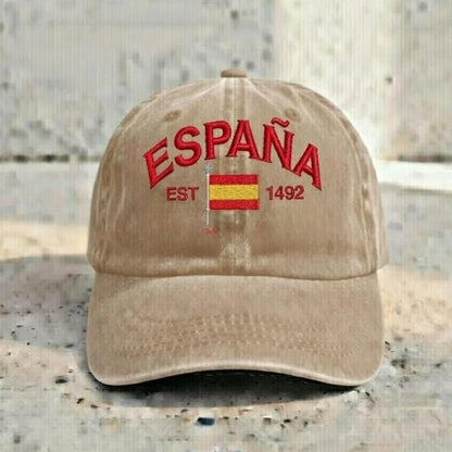 España Embroidered Dad Hat | Vintage Spain Flag Baseball Cap