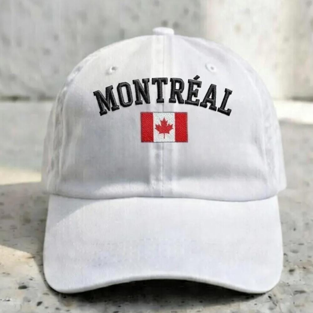 Embroidered Montreal Dad Hat | Canada Flag Baseball Cap