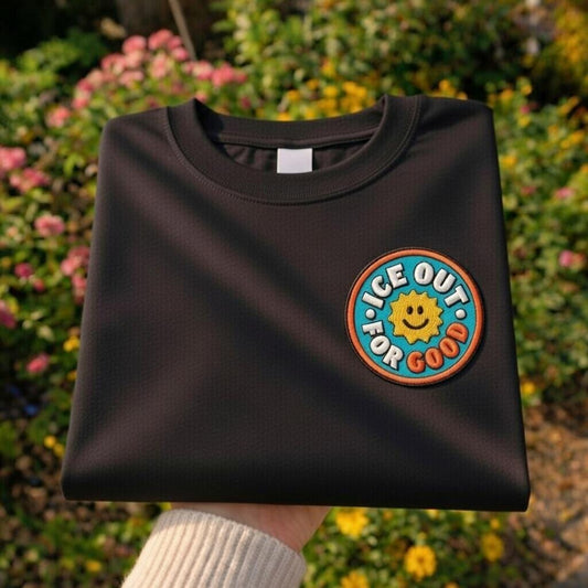 Sweatshirt Ice Out For Good Embroidered Sweatshirt, Small Chest Patch Crewneck, Subtle Political Unisex