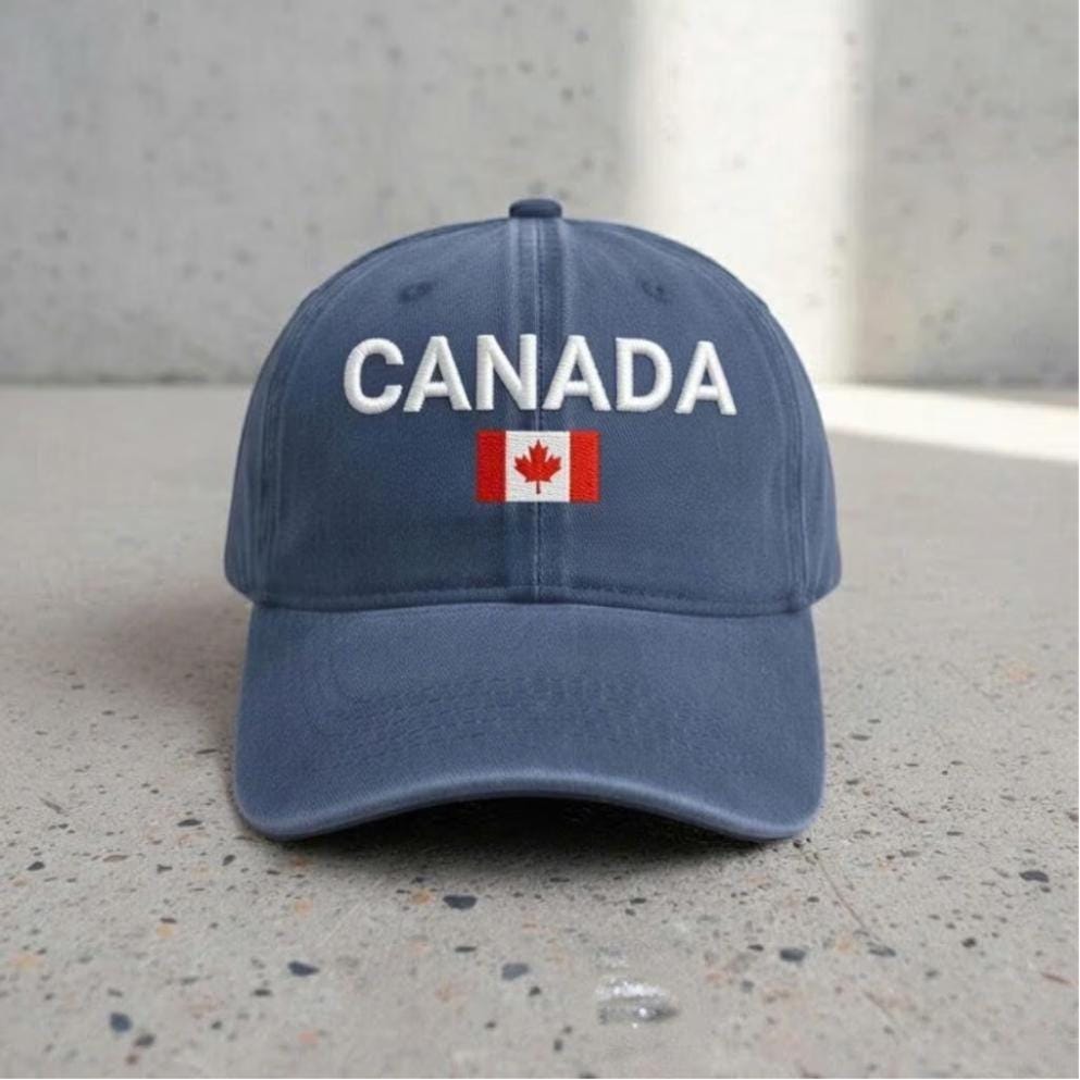 Embroidered Canada Flag Hat, The White North Dad Cap
