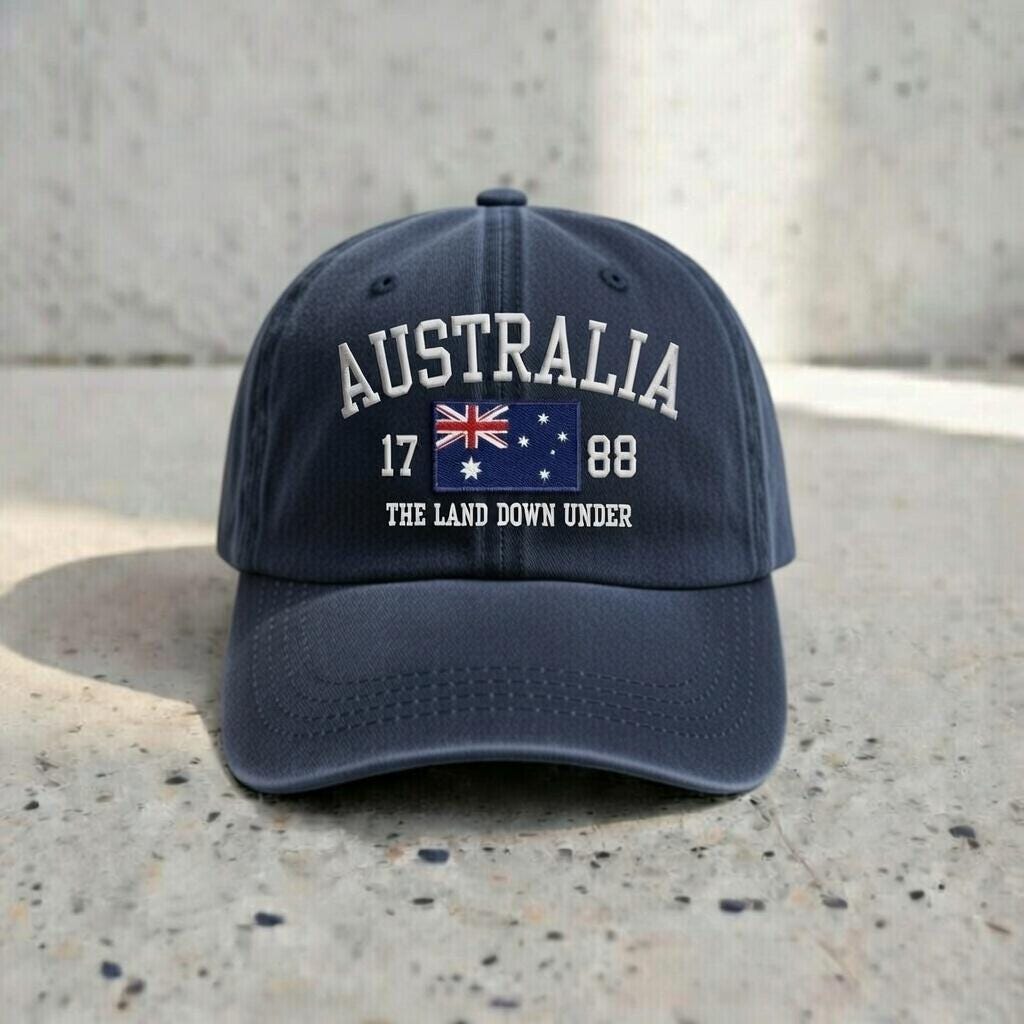 Embroidered Australia Flag Dad Hat | Vintage Baseball Cap